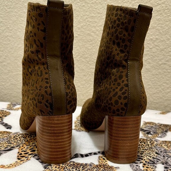 Coconuts By Matisse Clarissa Ankle Boots Size 7.5 Pointy Toe Faux Leopard Print - Picture 9 of 15